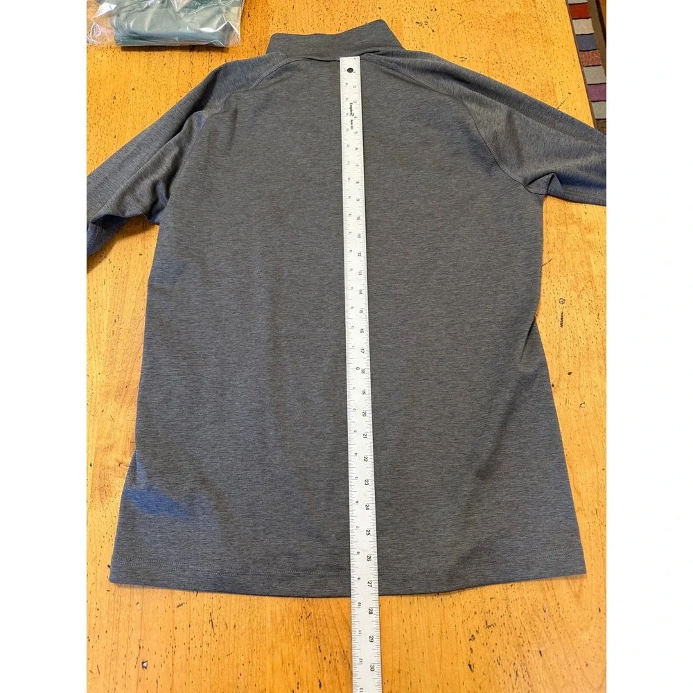 KJUS Men Feel Halfzip 52L Gray Heather Performance Golf Pullover MS25-E06